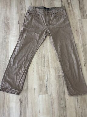 Banana Republic Jeans Mens 35x30 Straight Fit Brown Khaki Denim Pants